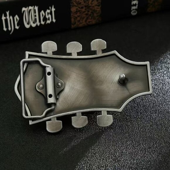 Union Jack British Guitar Rocker Belt Buckle - Picture 13 of 16